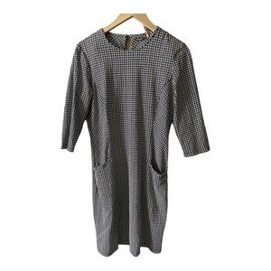 J. MCLAUGHLIN Black and White Geometric Print Dress Size Large